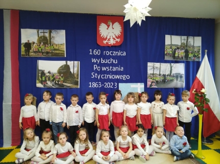 Obchody 160 rocznicy bitwy pod Węgrowem w przedszkolu